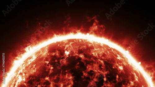 Burning atmosphere of red giant star