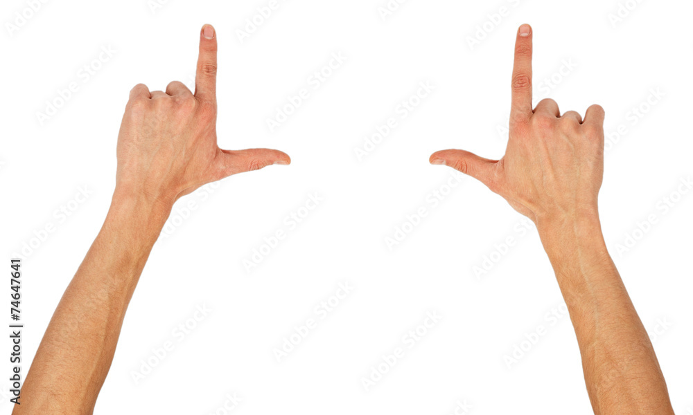 Male hands framing comosition Male hands framing comosition