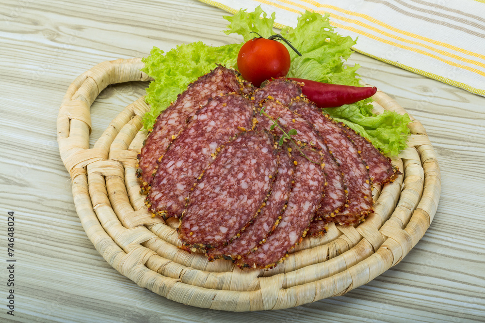 Sliced salami Sliced salami