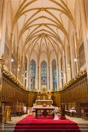 Trnava - The presbytery of the gothic St. Nicholas church.