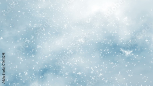 snowfall motion of a winter cold weather