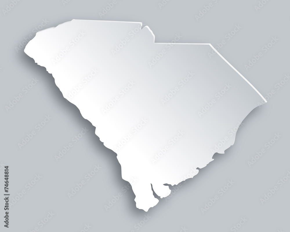Fototapeta Karte von South Carolina