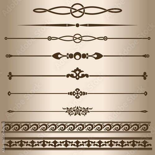 Design elements - dividing lines and ornaments.
