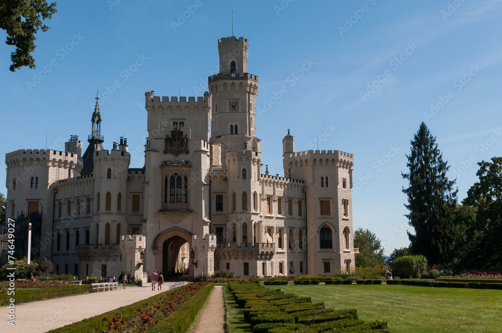 Hluboka castle facade