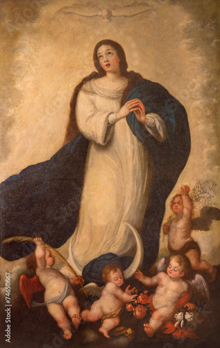 Foto Seville - Immaculate conception paint in church  El Salvador