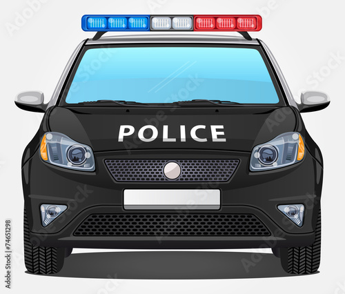 Vector Police Car #1 - Front view