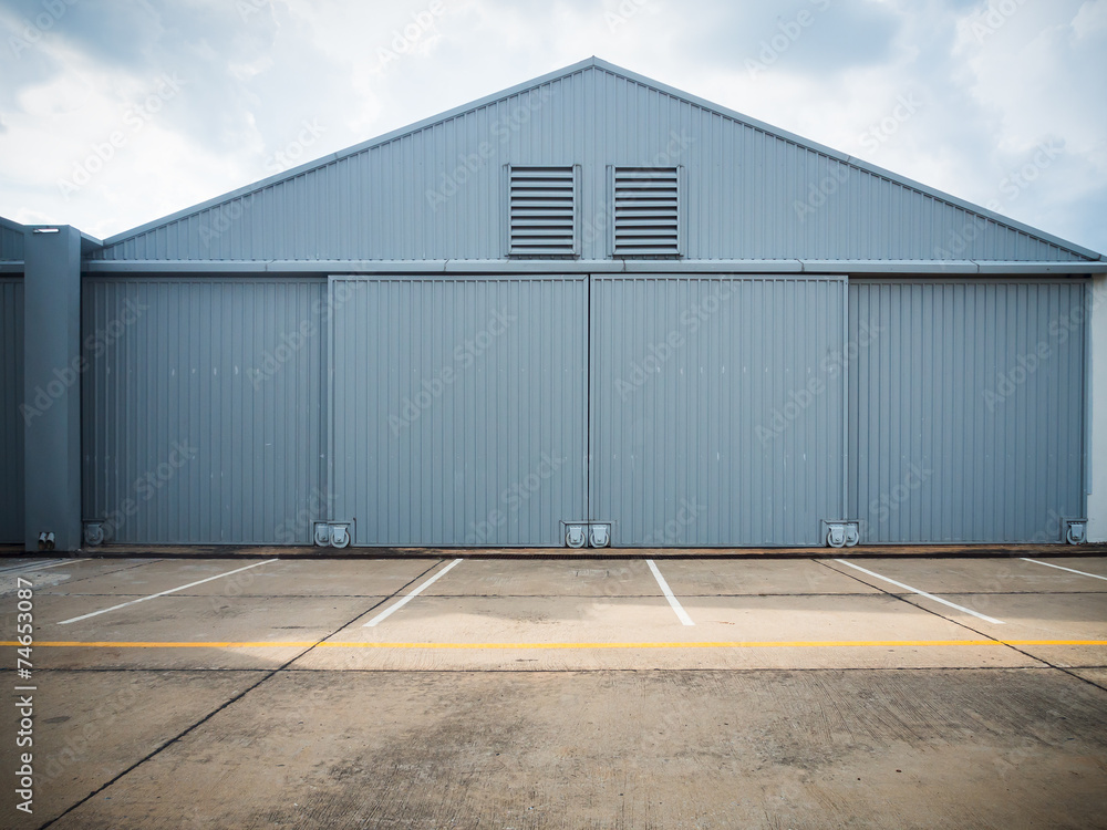 Fototapeta premium Closed warehouse doors.