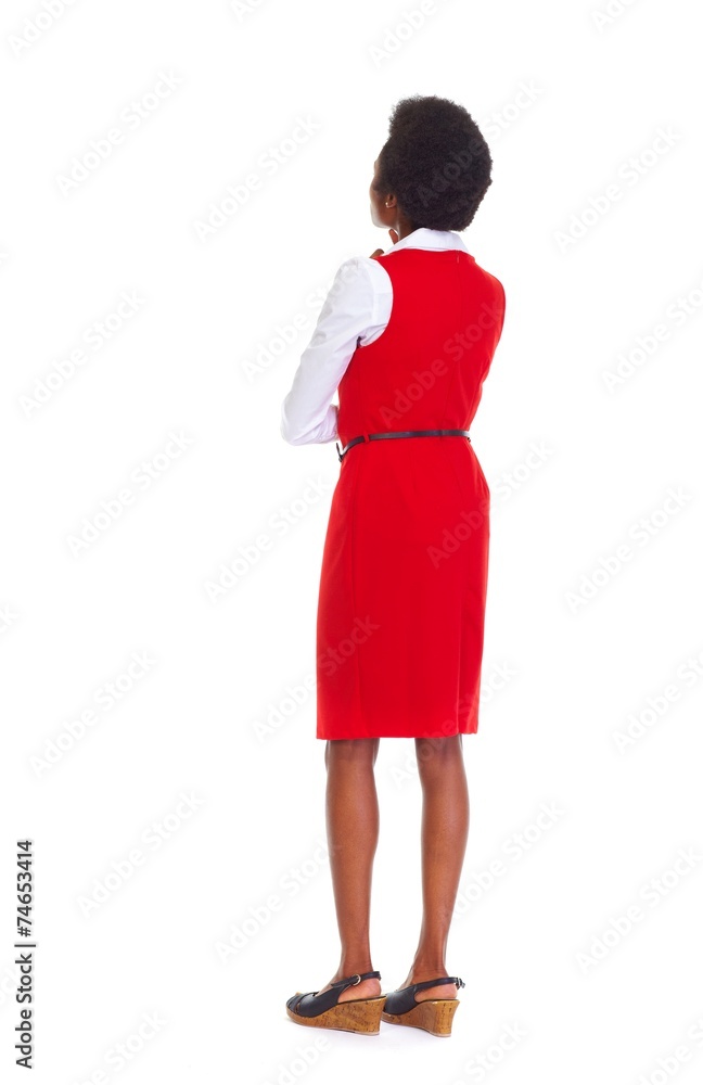 Woman looking copyspace