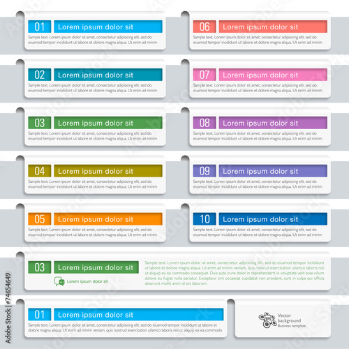 Infographics Web Banner & Label Design　#Index