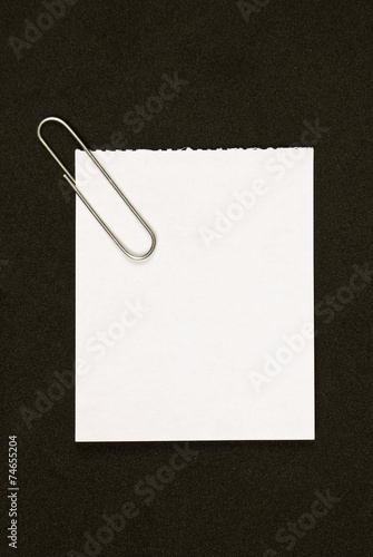 Note Paper With Paperclip
