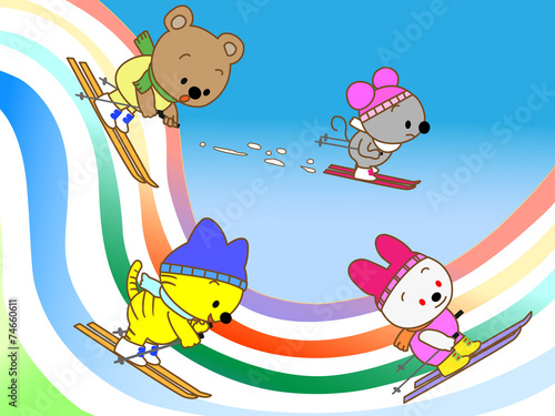 動物たちのスキー