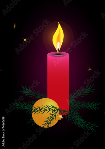 Rozhdenstvensky candle. Vector.