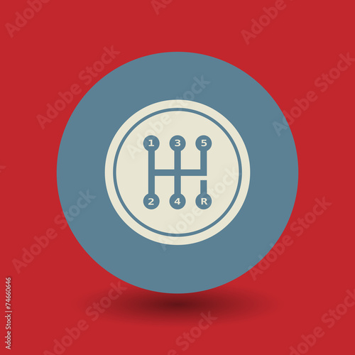 Gearshift symbol, vector