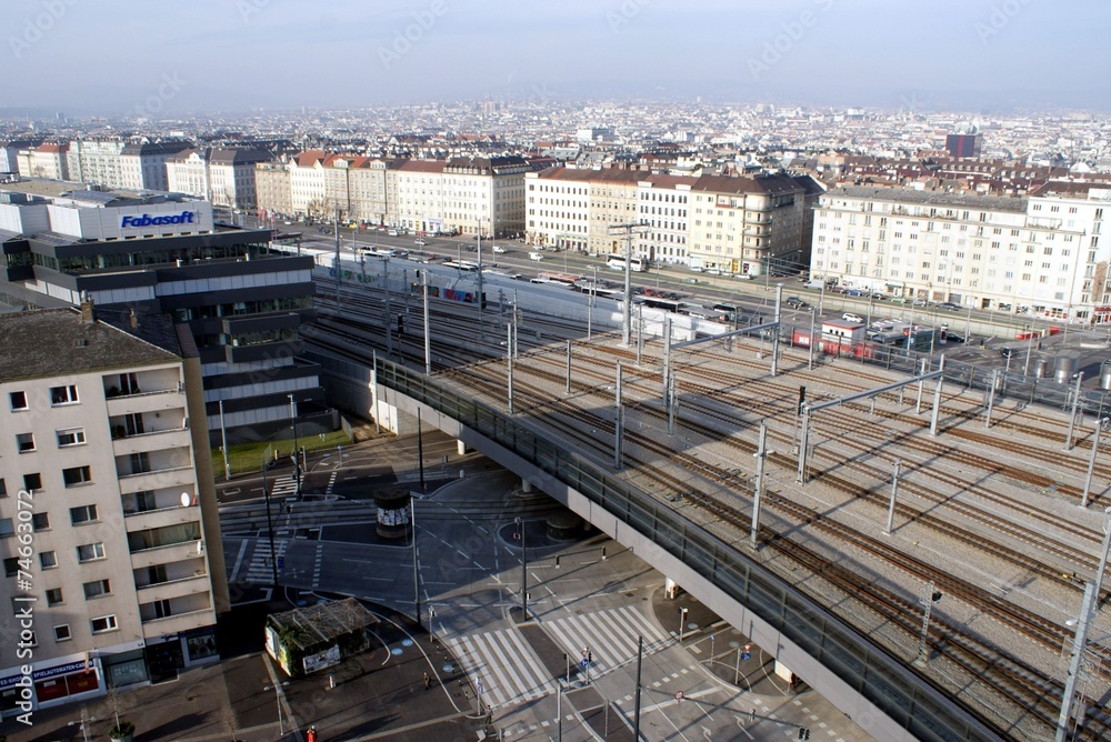 Blick vom Hauptbahnhof Wien