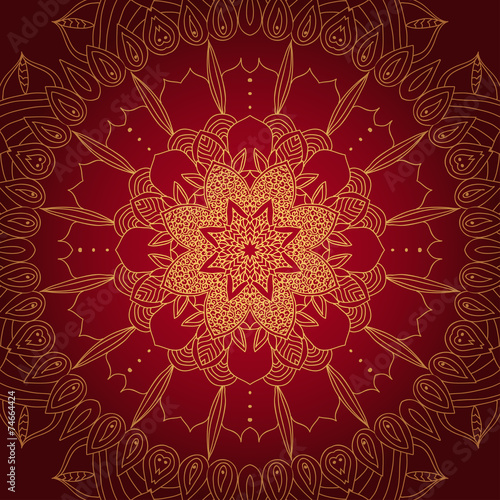 vector delicate lace round pattern