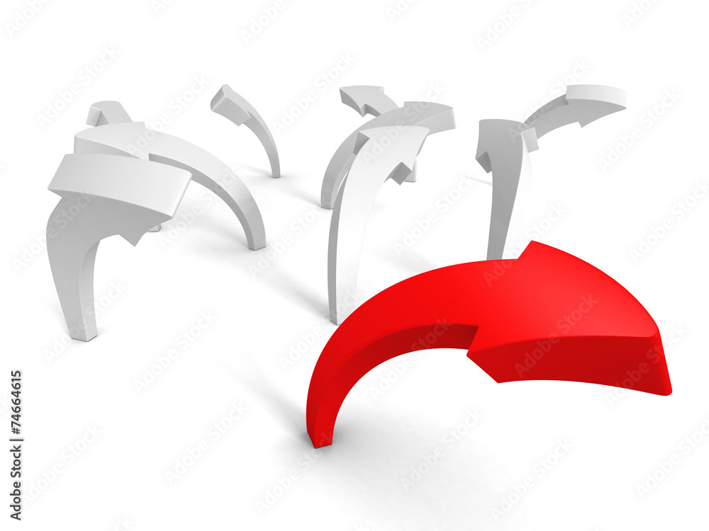 red arrow success leader of white concept team group red arrow success leader of white concept team group