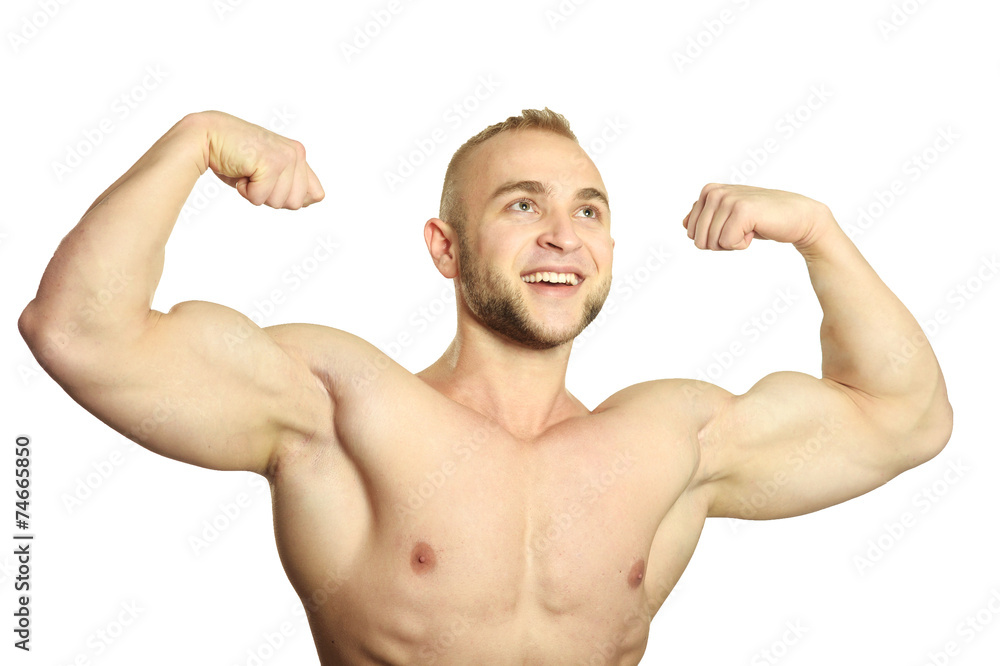 Bodybuilder posing Bodybuilder posing