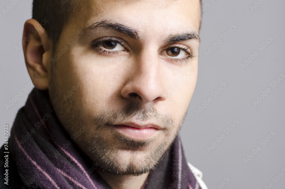 Obraz premium Young man face portrait