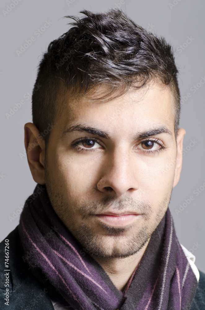 Young man face portrait Young man face portrait