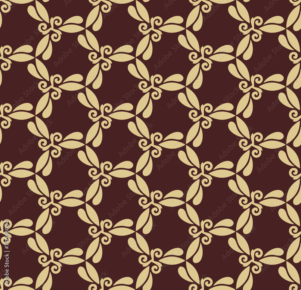 Floral Seamless Vector Pattern. Orient Abstract Background Floral Seamless Vector Pattern. Orient Abstract Background
