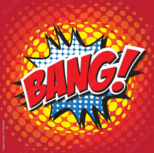 BANG! comic wording design for comic background