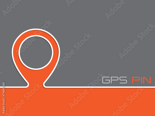 Advertising background with gps pin