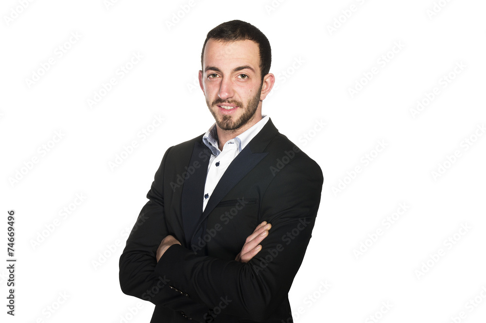 Young Business man ready to work on the white Young Business man ready to work on the white