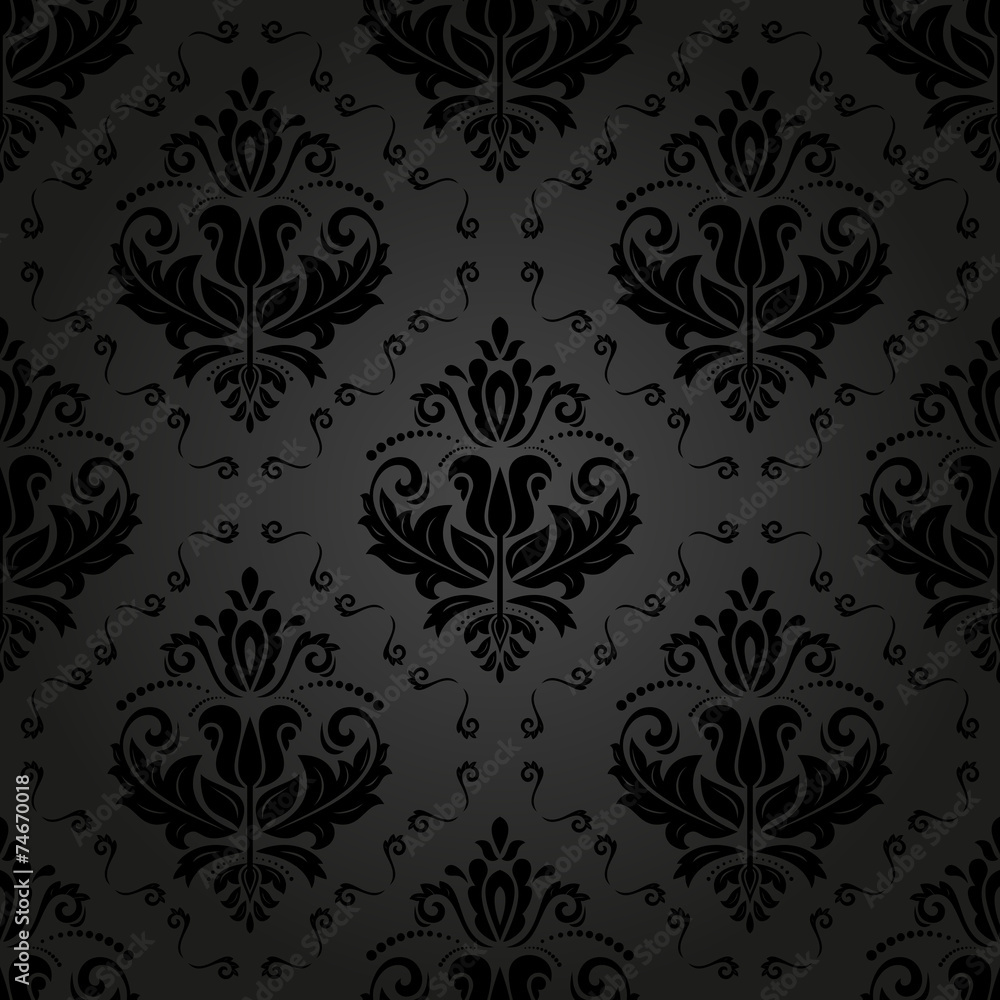 Damask Seamless Vector Pattern. Orient Background Damask Seamless Vector Pattern. Orient Background