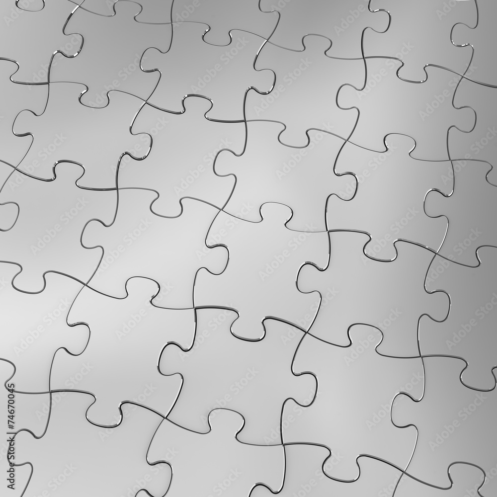 Silver Jigsaw Puzzle Background Silver Jigsaw Puzzle Background