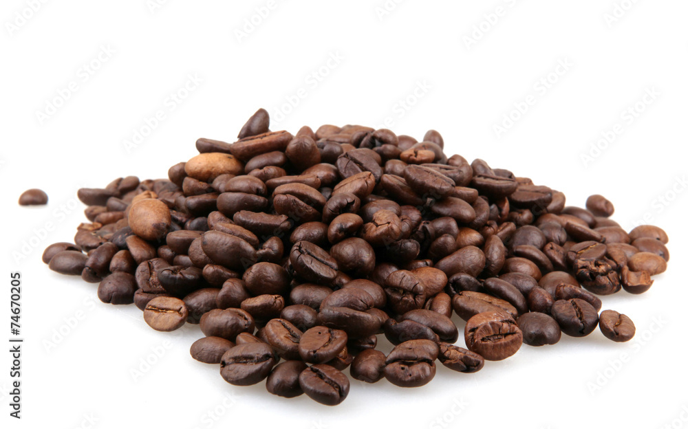 coffee beans isolated on white background coffee beans isolated on white background