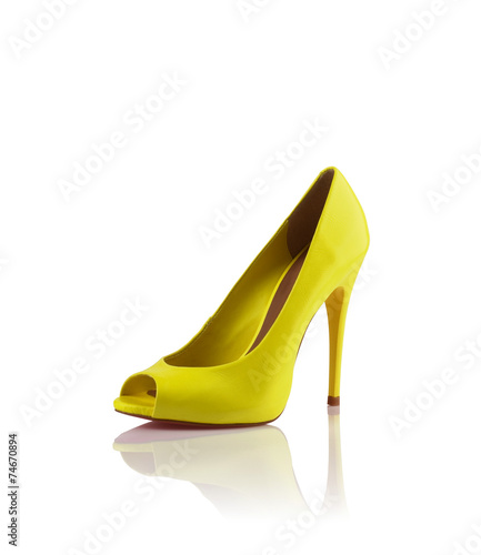 Fashionable yellow women shoe