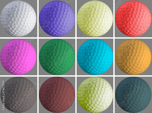 golf ball in a grid