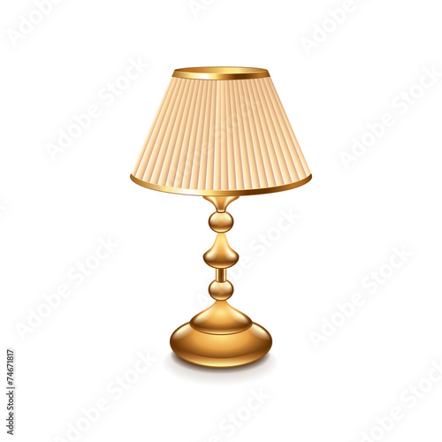 Table lamp classic isolated on white vector