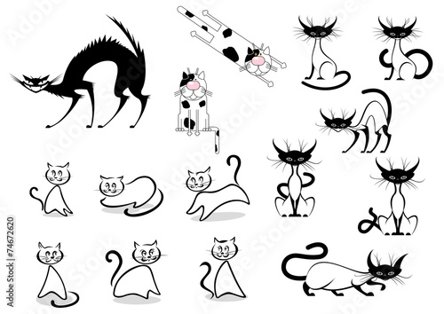 Cartoon cats characters