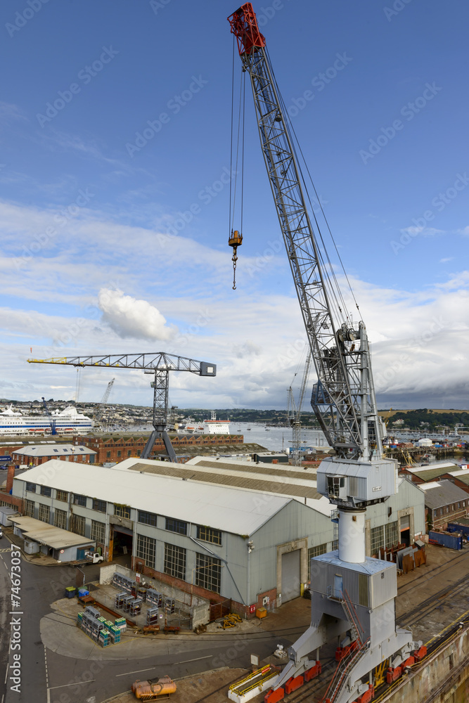 crane and docks, Falmouth