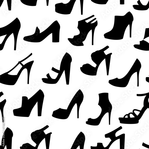 Seamless shoes pattern