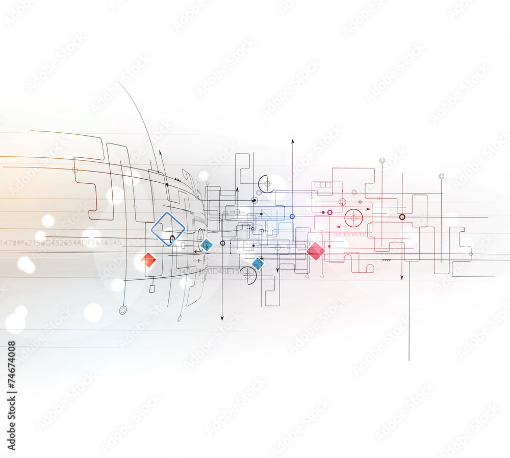 Fototapeta premium abstract technology background Business & development direction