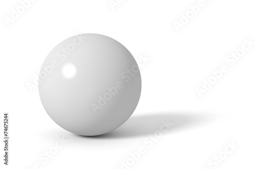 Grey glossy sphere