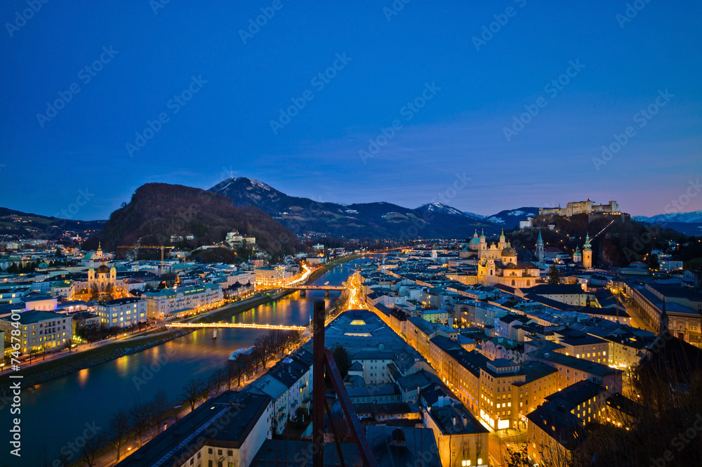 Obraz premium Salzburg, Österreich, Stadt Ansicht