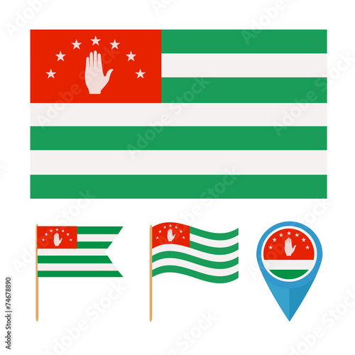 Abkhazia,country flag vector