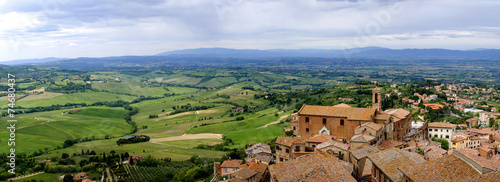 View of Val d’Orcia valley. Montepulciano photo