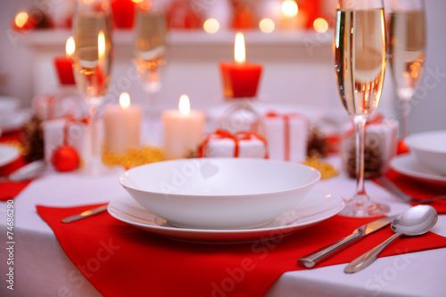 Beautiful Christmas table setting