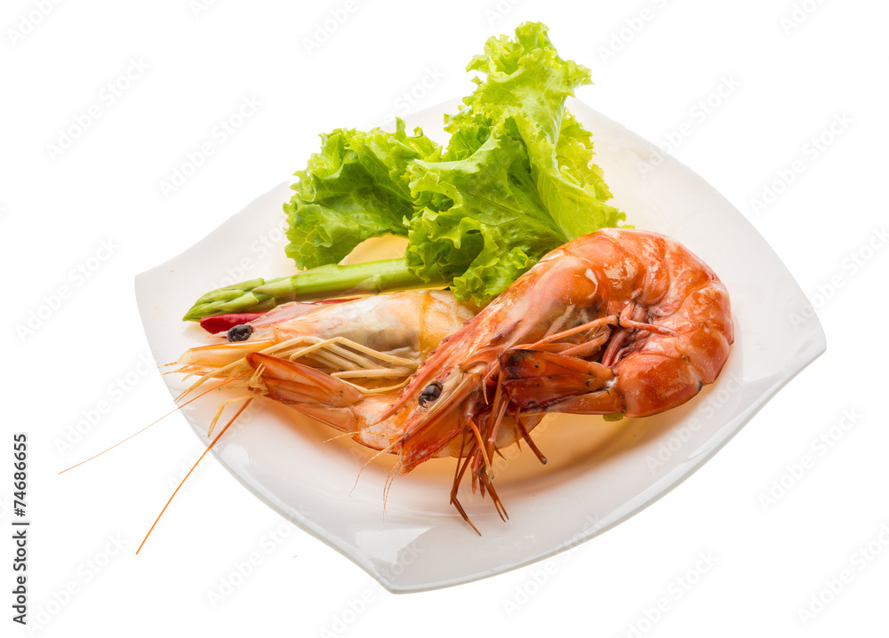 Boiled king prawns Boiled king prawns