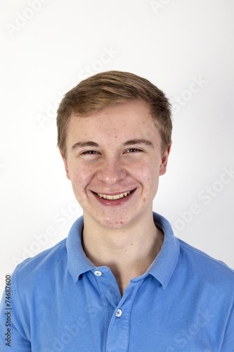 portrait of teenager boy of 16 years of European appearance, por
