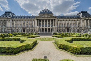 Handdoek met foto Brussel Koninklijk Paleis in Brussel België  © Anibal Trejo