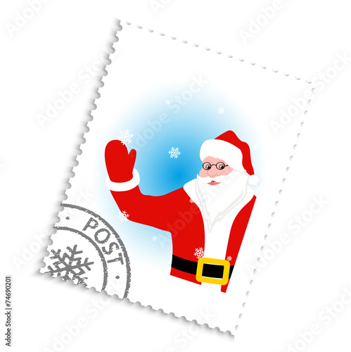 Postage stamp with Santa Claus