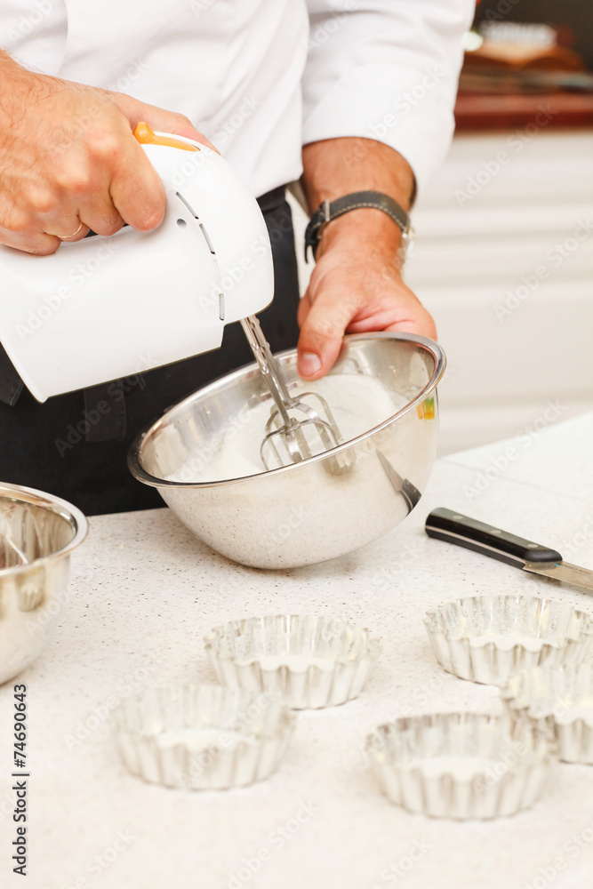 chef with mixer chef with mixer