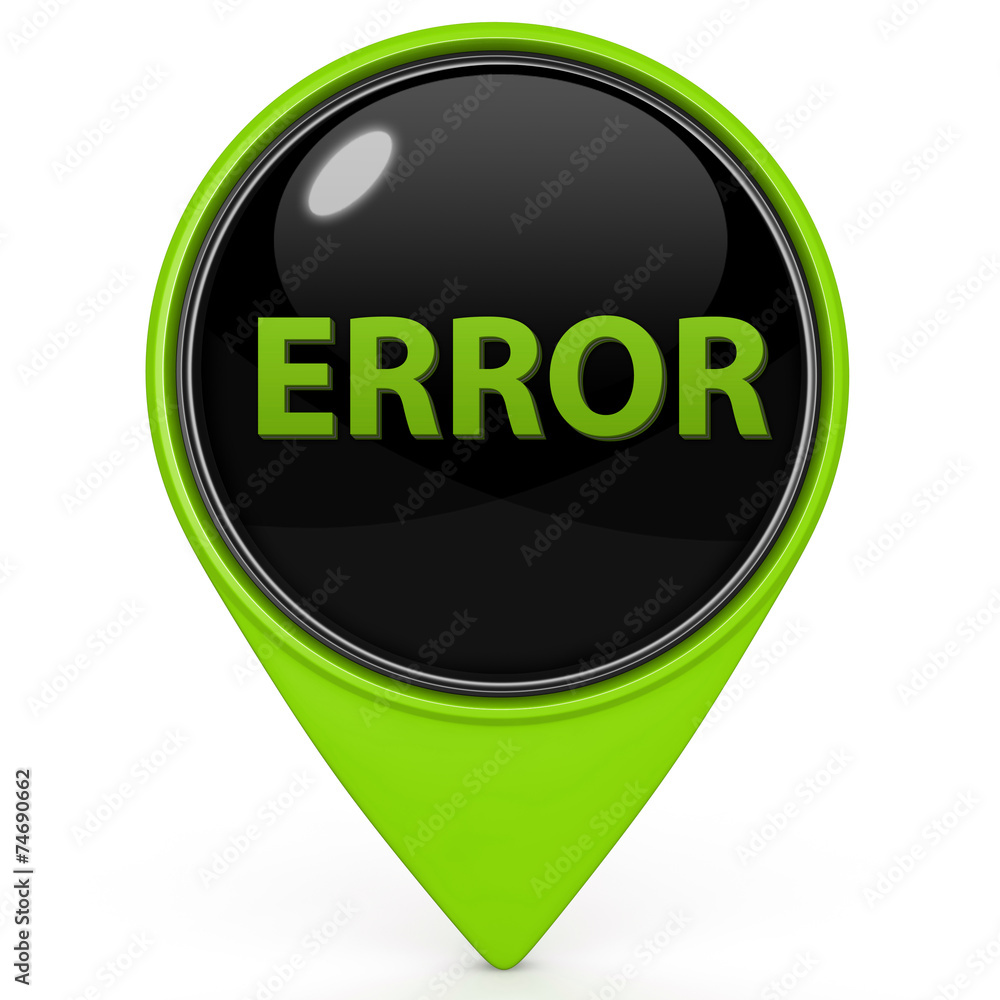error pointer icon on white background error pointer icon on white background