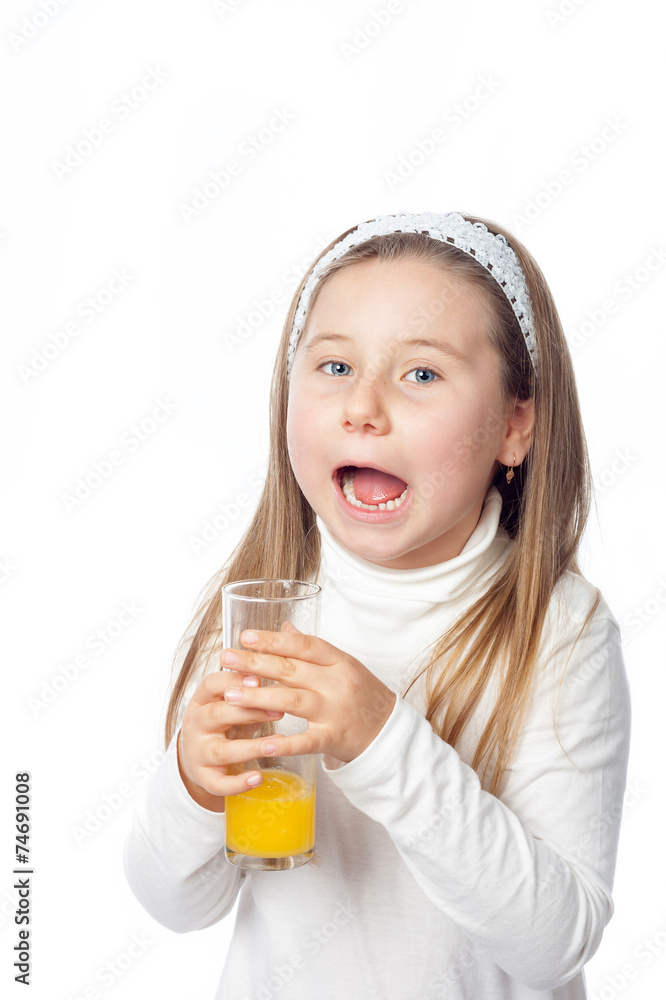 the girl drinks juice the girl drinks juice