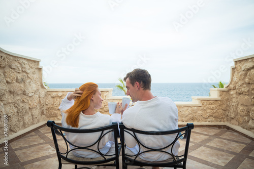 Happy young couple enjoying vacation